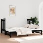 Dormeuse Estraibile Nera 2x(90x190) cm Legno Massello di Pino Dormeuse Estraibile Nera 2x(90x190) cm Legno Massello di Pino