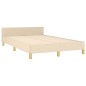 vidaXL Giroletto senza Materasso Crema 120x200 cm Tessuto vidaXL Giroletto senza Materasso Crema 120x200 cm Tessuto