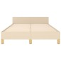 vidaXL Giroletto senza Materasso Crema 120x200 cm Tessuto vidaXL Giroletto senza Materasso Crema 120x200 cm Tessuto