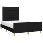 vidaXL Giroletto senza Materasso Nero 120x200 cm Tessuto vidaXL Giroletto senza Materasso Nero 120x200 cm Tessuto