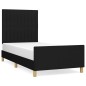 vidaXL Giroletto senza Materasso Nero 80x200 cm Tessuto vidaXL Giroletto senza Materasso Nero 80x200 cm Tessuto