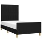 vidaXL Giroletto senza Materasso Nero 80x200 cm Tessuto vidaXL Giroletto senza Materasso Nero 80x200 cm Tessuto
