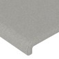 Giroletto con Testiera Grigio Chiaro 90x190 cm in Tessuto Giroletto con Testiera Grigio Chiaro 90x190 cm in Tessuto