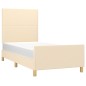Giroletto con Testiera Crema 80x200 cm in Tessuto Giroletto con Testiera Crema 80x200 cm in Tessuto