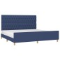 vidaXL Giroletto con Testiera Blu 200x200 cm in Tessuto vidaXL Giroletto con Testiera Blu 200x200 cm in Tessuto