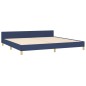 vidaXL Giroletto con Testiera Blu 200x200 cm in Tessuto vidaXL Giroletto con Testiera Blu 200x200 cm in Tessuto