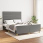 vidaXL Giroletto senza Materasso Grigio Scuro 140x190 cm Tessuto vidaXL Giroletto senza Materasso Grigio Scuro 140x190 cm Tessuto