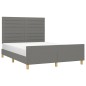 vidaXL Giroletto senza Materasso Grigio Scuro 140x190 cm Tessuto vidaXL Giroletto senza Materasso Grigio Scuro 140x190 cm Tessuto