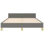 vidaXL Giroletto senza Materasso Grigio Scuro 140x190 cm Tessuto vidaXL Giroletto senza Materasso Grigio Scuro 140x190 cm Tessuto