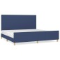 Giroletto con Testiera Blu 180x200 cm in Tessuto Giroletto con Testiera Blu 180x200 cm in Tessuto