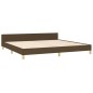 vidaXL Giroletto senza Materasso Marrone Scuro 200x200 cm in Tessuto vidaXL Giroletto senza Materasso Marrone Scuro 200x200 cm in Tessuto