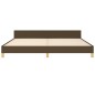 vidaXL Giroletto senza Materasso Marrone Scuro 200x200 cm in Tessuto vidaXL Giroletto senza Materasso Marrone Scuro 200x200 cm in Tessuto
