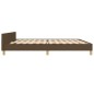 vidaXL Giroletto senza Materasso Marrone Scuro 200x200 cm in Tessuto vidaXL Giroletto senza Materasso Marrone Scuro 200x200 cm in Tessuto