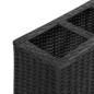 Letto Rialzato con 4 Vasi 80x22x79 cm in Polyrattan Nero Letto Rialzato con 4 Vasi 80x22x79 cm in Polyrattan Nero