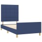 Giroletto con Testiera Blu 100x200 cm in Tessuto