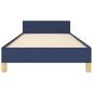 Giroletto con Testiera Blu 100x200 cm in Tessuto