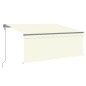 Tenda da Sole Retrattile Automatica con Parasole 3x2,5m Crema Tenda da Sole Retrattile Automatica con Parasole 3x2,5m Crema