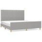 vidaXL Giroletto senza Materasso Grigio Chiaro 180x200 cm Tessuto vidaXL Giroletto senza Materasso Grigio Chiaro 180x200 cm Tessuto