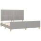 vidaXL Giroletto senza Materasso Grigio Chiaro 180x200 cm Tessuto vidaXL Giroletto senza Materasso Grigio Chiaro 180x200 cm Tessuto