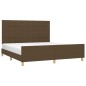 vidaXL Giroletto senza Materasso Marrone Scuro 180x200 cm Tessuto