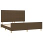 vidaXL Giroletto senza Materasso Marrone Scuro 180x200 cm Tessuto