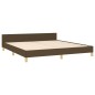 vidaXL Giroletto senza Materasso Marrone Scuro 180x200 cm Tessuto