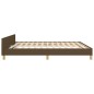 vidaXL Giroletto senza Materasso Marrone Scuro 180x200 cm Tessuto