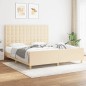 Giroletto con Testiera Crema 180x200 cm in Tessuto Giroletto con Testiera Crema 180x200 cm in Tessuto