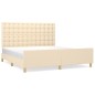 Giroletto con Testiera Crema 180x200 cm in Tessuto Giroletto con Testiera Crema 180x200 cm in Tessuto