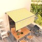 Tenda Sole Retrattile Automatica e Parasole 3x2,5mGialla Bianca Tenda Sole Retrattile Automatica e Parasole 3x2,5mGialla Bianca