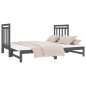 Dormeuse Estraibile Grigia 2x(90x190) cm Legno Massello di Pino Dormeuse Estraibile Grigia 2x(90x190) cm Legno Massello di Pino