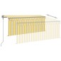 Tenda Sole Retrattile Automatica e Parasole 3x2,5mGialla Bianca Tenda Sole Retrattile Automatica e Parasole 3x2,5mGialla Bianca
