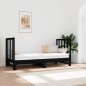 Dormeuse Estraibile Nera 2x(90x190) cm Legno Massello di Pino Dormeuse Estraibile Nera 2x(90x190) cm Legno Massello di Pino