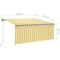 Tenda Sole Retrattile Automatica e Parasole 3x2,5mGialla Bianca Tenda Sole Retrattile Automatica e Parasole 3x2,5mGialla Bianca