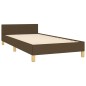 vidaXL Giroletto senza Materasso Marrone Scuro 90x190 cm Tessuto vidaXL Giroletto senza Materasso Marrone Scuro 90x190 cm Tessuto