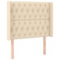 Testiera ad Orecchio Crema 103x16x118/128 cm in Tessuto Testiera ad Orecchio Crema 103x16x118/128 cm in Tessuto