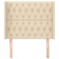 Testiera ad Orecchio Crema 103x16x118/128 cm in Tessuto Testiera ad Orecchio Crema 103x16x118/128 cm in Tessuto
