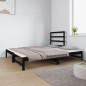 Dormeuse Estraibile Nera 2x(90x190) cm Legno Massello di Pino Dormeuse Estraibile Nera 2x(90x190) cm Legno Massello di Pino