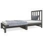 Dormeuse Estraibile Grigia 2x(90x190) cm Legno Massello di Pino Dormeuse Estraibile Grigia 2x(90x190) cm Legno Massello di Pino