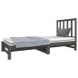 Dormeuse Estraibile Grigia 2x(90x190) cm Legno Massello di Pino Dormeuse Estraibile Grigia 2x(90x190) cm Legno Massello di Pino