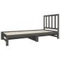 Dormeuse Estraibile Grigia 2x(90x190) cm Legno Massello di Pino Dormeuse Estraibile Grigia 2x(90x190) cm Legno Massello di Pino
