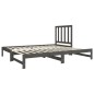 Dormeuse Estraibile Grigia 2x(90x190) cm Legno Massello di Pino Dormeuse Estraibile Grigia 2x(90x190) cm Legno Massello di Pino