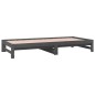 Dormeuse Estraibile Grigia 2x(90x190) cm Legno Massello di Pino Dormeuse Estraibile Grigia 2x(90x190) cm Legno Massello di Pino