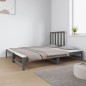 Dormeuse Estraibile Grigia 2x(90x190) cm Legno Massello di Pino Dormeuse Estraibile Grigia 2x(90x190) cm Legno Massello di Pino
