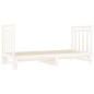 Dormeuse Estraibile Bianca 2x(90x190) cm Legno Massello di Pino