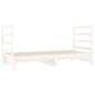 Dormeuse Estraibile Bianca 2x(90x190) cm Legno Massello di Pino Dormeuse Estraibile Bianca 2x(90x190) cm Legno Massello di Pino