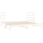 Dormeuse Estraibile Bianca 2x(90x190) cm Legno Massello di Pino Dormeuse Estraibile Bianca 2x(90x190) cm Legno Massello di Pino