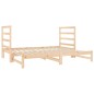 Dormeuse Estraibile 2x(90x190) cm Legno Massello di Pino Dormeuse Estraibile 2x(90x190) cm Legno Massello di Pino
