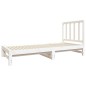 Dormeuse Estraibile Bianca 2x(90x190) cm Legno Massello di Pino