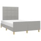 vidaXL Giroletto senza Materasso Grigio Chiaro 120x200 cm Tessuto vidaXL Giroletto senza Materasso Grigio Chiaro 120x200 cm Tessuto